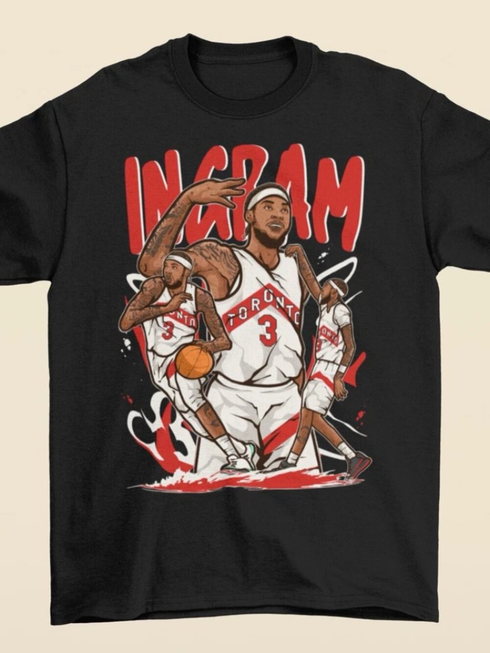 Brandon Ingram Cartoon Style Toronto Basketball T-Shirt
